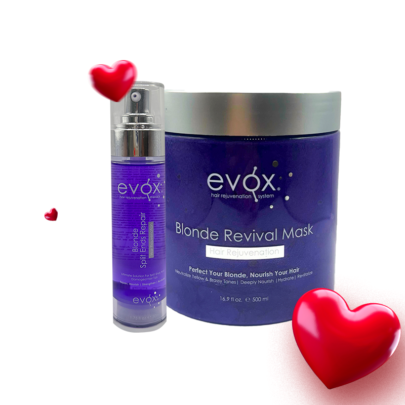 EVOX Blonde Rejuvenation Duo – Revival Mask (16.9 oz) & Split Ends Repair Serum (1.7 oz)