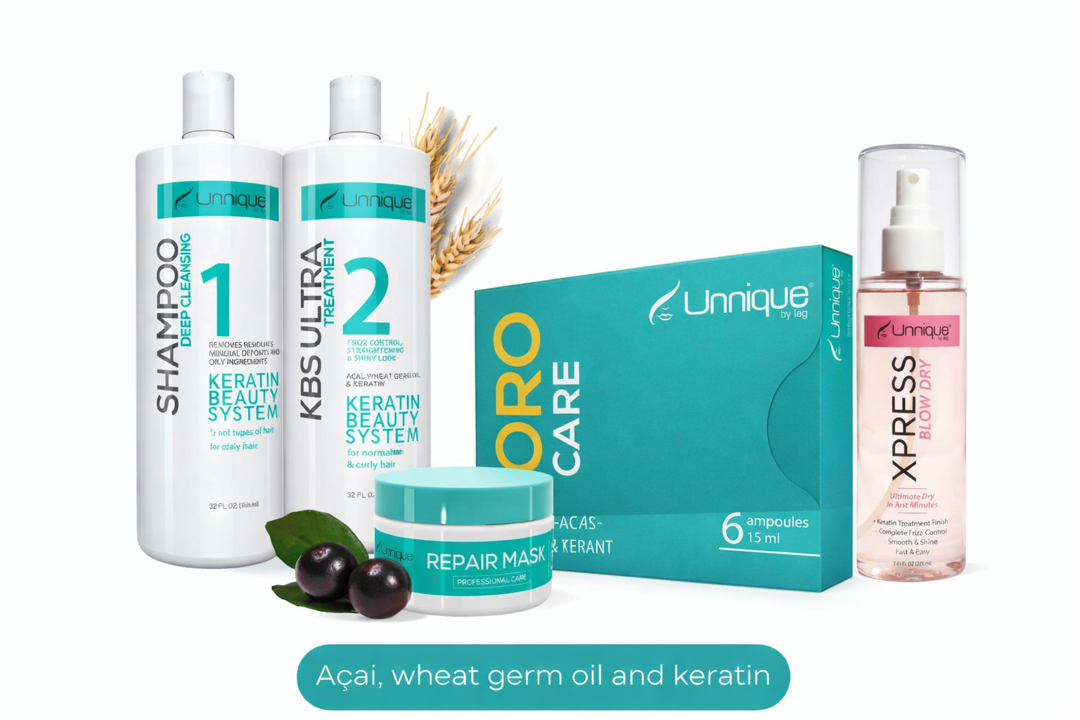 Professional Stylist Kit | Smooth + Repair System | 32oz Smoothing Treatment Kit + Unnique Xpress Blow Dry & Oro Care Box!