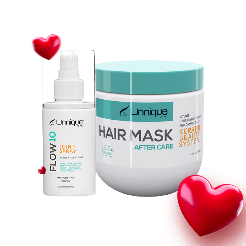 Unnique Intensive Repair Duo – KBS Hair Mask (16.9 oz) & Flow 10 Leave-In Spray (5.2 oz)