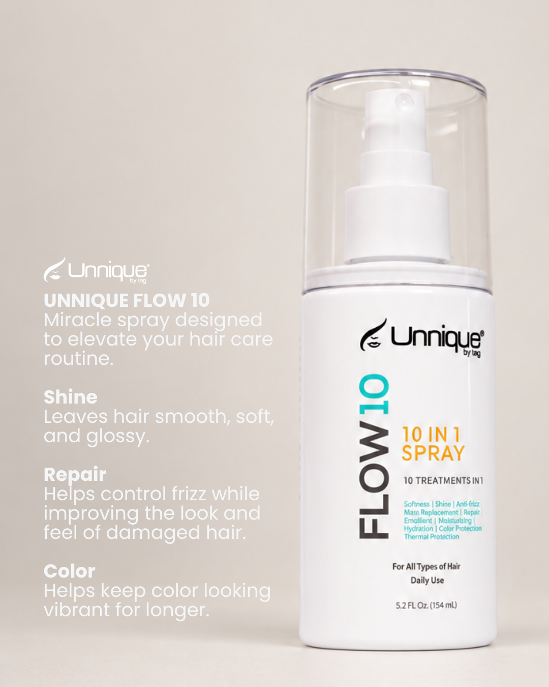Unnique Flow10 - 10-in-1 Styling Spray