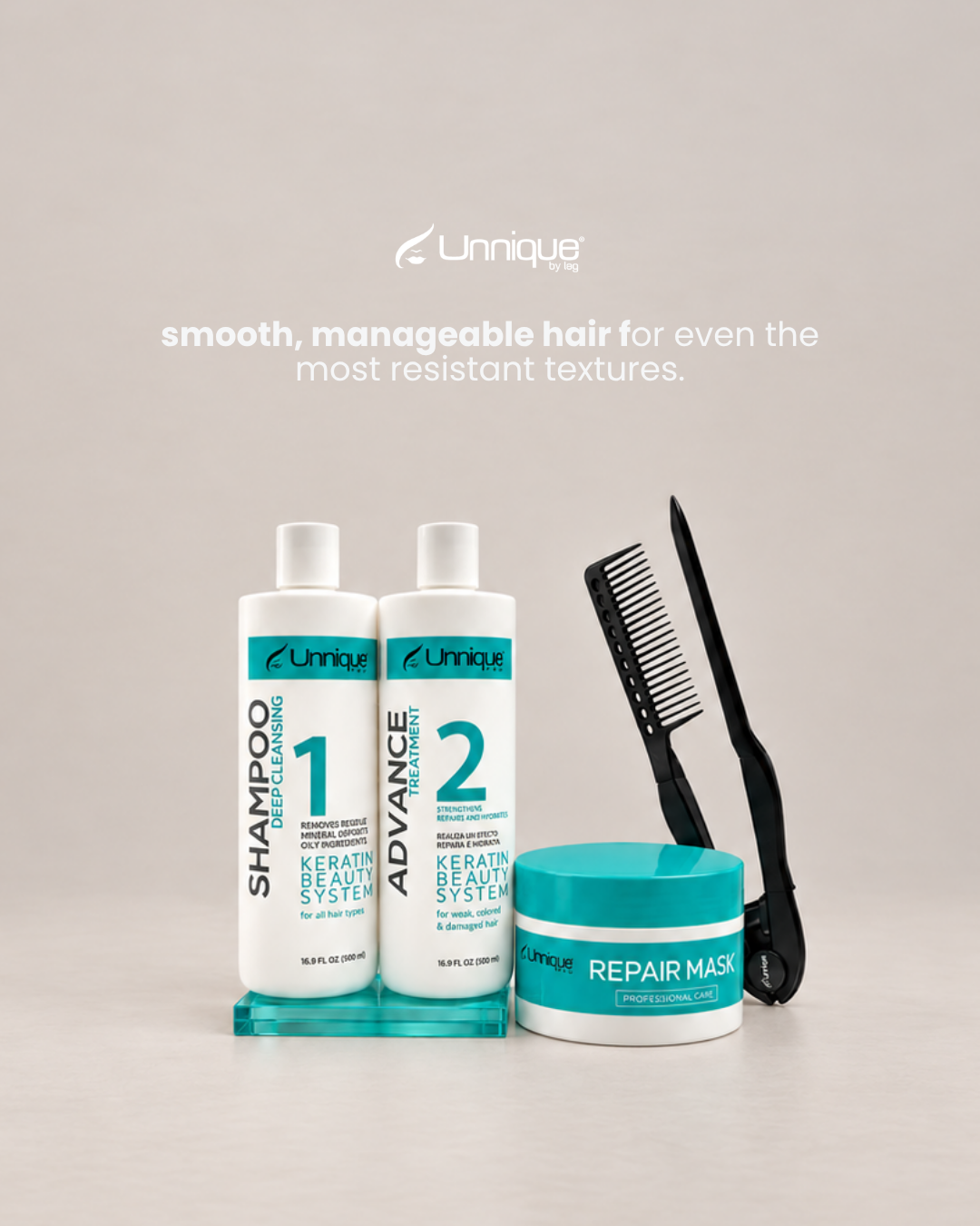 Advance Keratin Treatment Kit  + ONE FREE Unnique Easy Comb