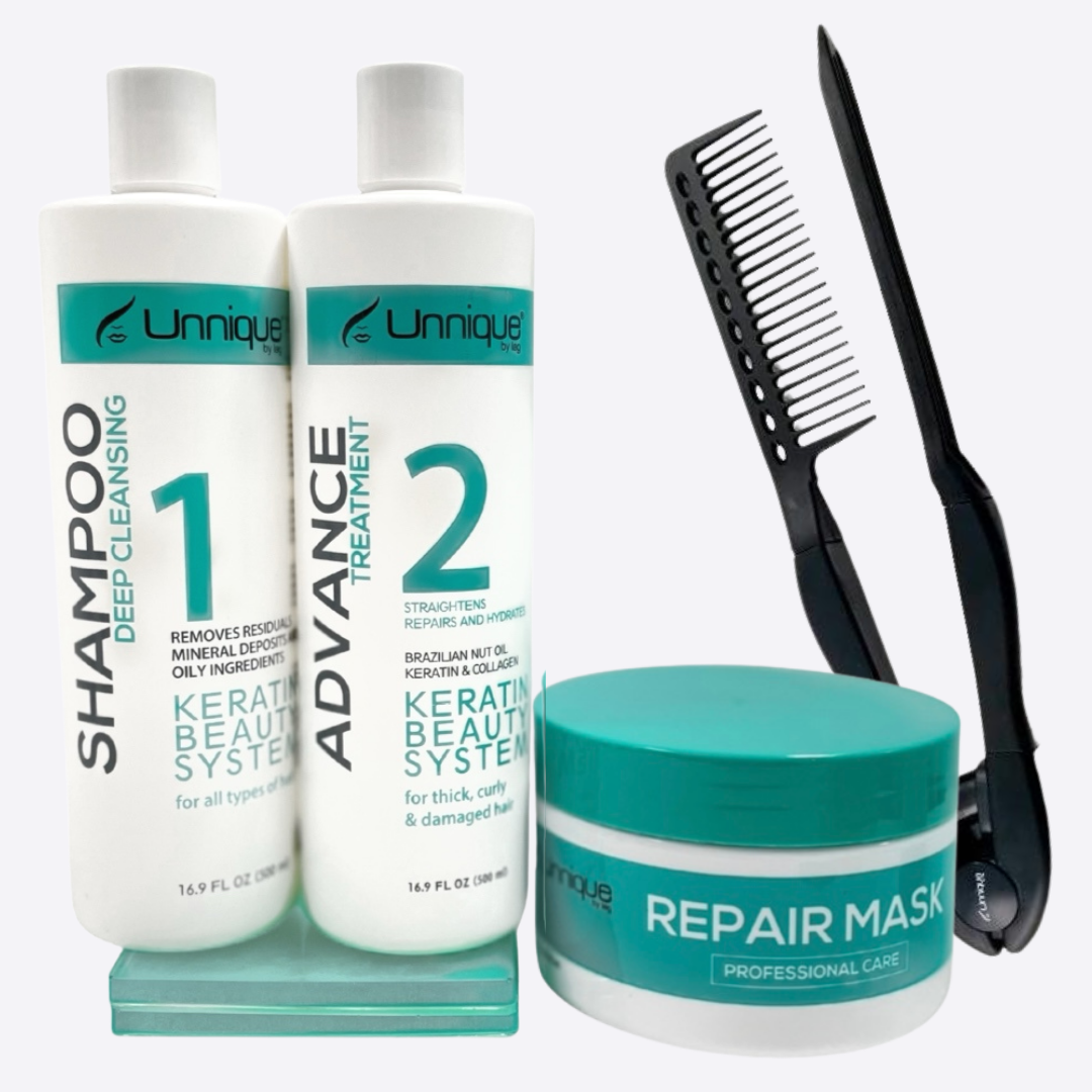 Advance Keratin Treatment Kit  + ONE FREE Unnique Easy Comb